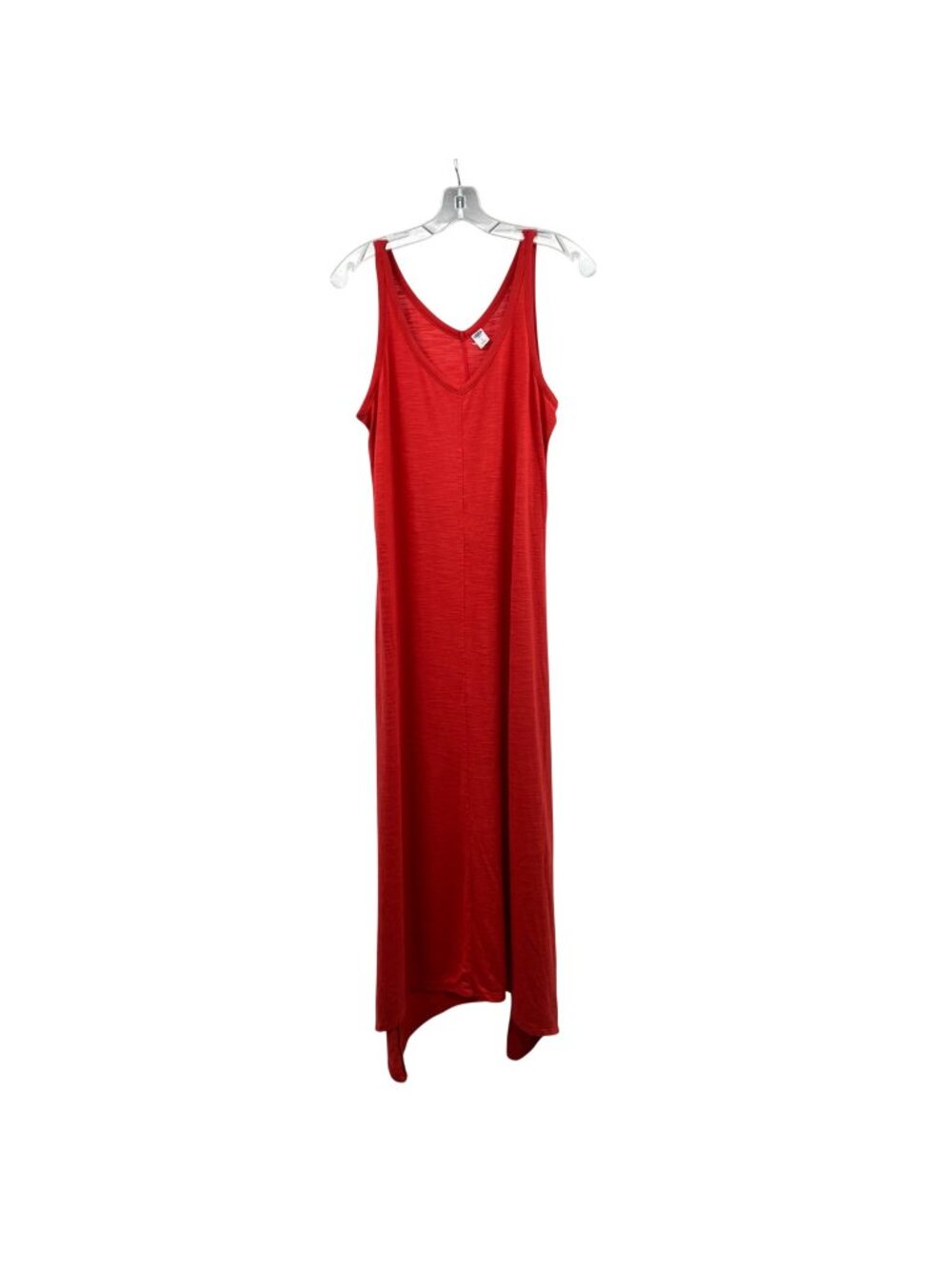Old Navy Maxi Tank Dress Sharkbite Hem Coral Orange Size Large